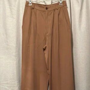 Reformation Mason High Waist Wide Leg Pants Brown Women's Camel Size 6